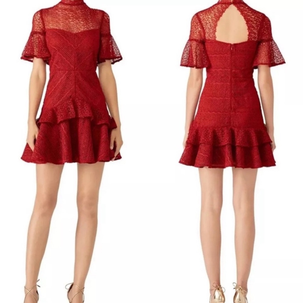 AMUR Red Mila Mini Dress